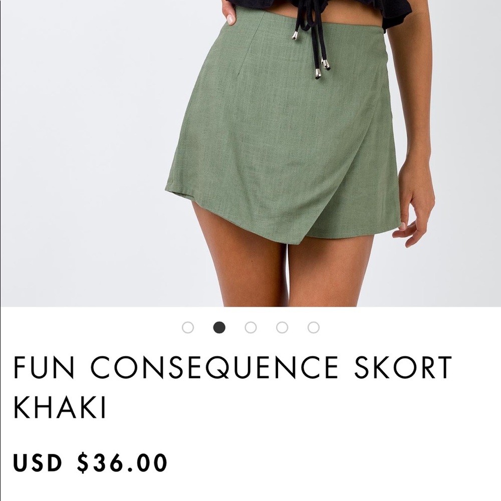 PRINCESS POLLY GREEN SKORT